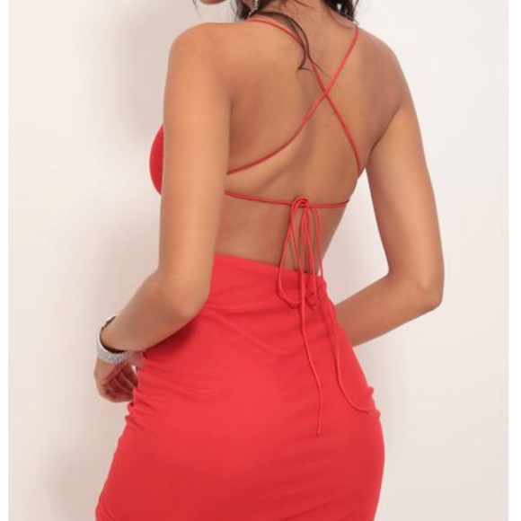 Lucy in the sky red bodycon - Picture 4 of 4